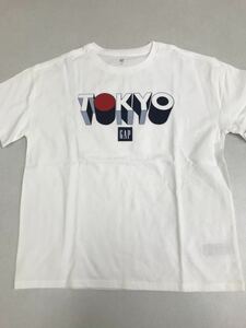 ■ＧＡＰ■新品■140■ギャップ■白■ロゴＴシャツ■TOKYO■かっこいいデザイン■カラフルなゴロ■21■2-1