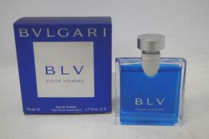 [6-04] BVLGARI ブルガリ ブルー プールオム オードトワレ EDT BLV POUR HOMME 50ml 箱付 香水 フレグランス メンズ イタリア製 保管品