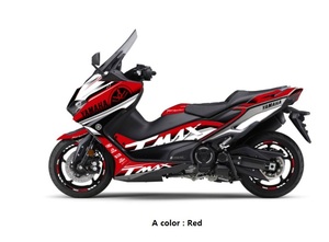 [新品 未使用]TMAX560(8BL-SJ19J／J420E) テックマックス TECH MAX ABS A:Red /B:ミント ツヤあり グラフィック デカール 1台分 韓国製品 