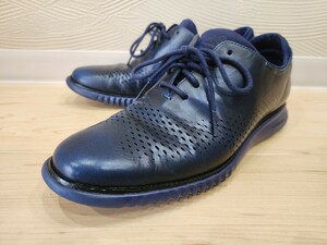 COLEHAAN コールハーン 2.0ゼログランド 9.5 26.5cm 深青 ウォーキングシューズ レザー スニーカー