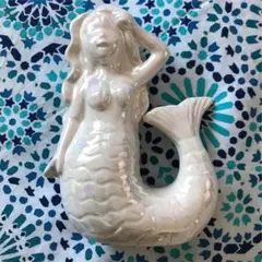 新品☆マーメイド 人魚 オブジェ 置物 陶器製 インテリア 人魚姫