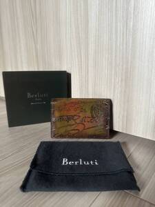 オーダー不可 Berluti IMBUIA Scrit Leather Cardcase ベルルッティ インブイア レザー 名刺入れ カードケース マルチカラーパティーヌ