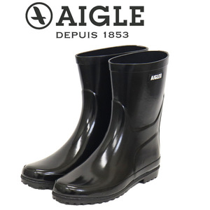 AIGLE (エーグル) ZZFS057 ELIOSA BOTTIL エリオサ レディース ミドル ラバーブーツ 008 NOIR A AGL047 37-約23.5cm