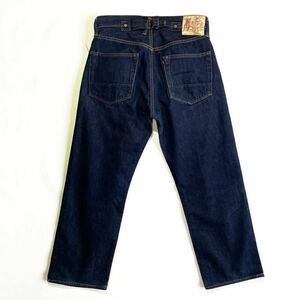 濃紺☆初期 90s EVISU 2504XX バックストラップ デニムパンツ 股リベット ビンテージ 復刻 レプリカ 日本製 バックシンチ エヴィス エビス