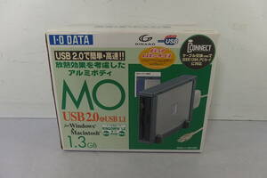 ◆新品未使用 IO-DATA(アイオーデータ) MOドライブ USB2.0/1.1対応 1.3GB MOA-i1.3W/US2 高速大容量ポータブルMOドライブ メタルボディ