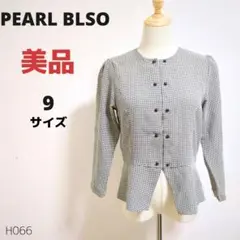 ★美品★ PEARL BLSO チェック シャツ グレー系 送料無料 カッチリ