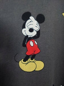 UNIQLO ユニクロ ミッキーマウス ドナルドダック プリント Tシャツ 中古 XLサイズ チャコールグレー Disneyコラボ