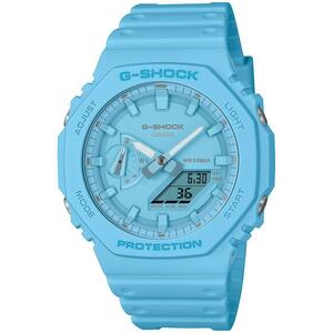 G-SHOCK TONE-ON-TONE アナデジ オクタゴン カシオーク ターコイズブルー 樹脂バンド メンズ 腕時計 GA-2100-2A2JF 新品 未使用