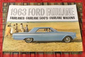 旧車 1963 FORD フォード FAIRLANE 500S WAGONS FAIRLANES アメ車 パンフレット カタログ