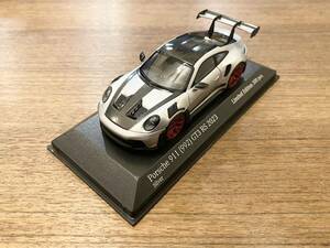 新品 オリジナルパッケージ付き 希少！1/43 ミニチャンプス 新型 ポルシェ 992 911 GT3RS シルバー 限定品