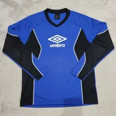 UMBRO　アンブロ　プラクティス　Tシャツ　S　長袖　青