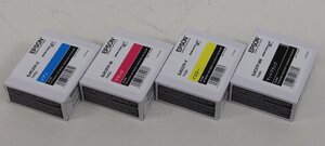 ◆未使用品◆ EPSON エプソン SJIC37P-C，M，Y，MK(T44D2～5)　ラベルプリンター用インク (2733372)