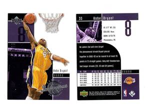 NBA 02-03 UD Imspirations #35 kobe bryant コービー ブライアント 　新品ミント状態品