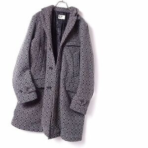 ENGINEERED GARMENTS エンジニアードガーメンツ ウール チェスター フィールド コート ロング ジャケット 総柄 USA製 メンズ (M) o-747