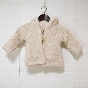 A611 ◇ ZARA KNITWEAR | ザラ　ニットコート　ベージュ　中古　サイズ９２