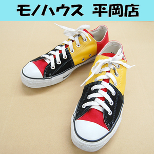 Converse ALL STAR ローカット 約27cm サイズ表記9 黒 赤 黄 国旗 ベルギー柄 コンバース オールスター 札幌