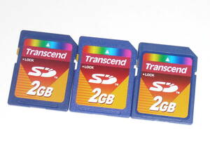 動作保証！Transcend SDカード 2GB 3枚セット