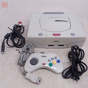 動作品 SS セガサターン 本体 HST-3220 セガ SEGA ソフト/AC/AVケーブル/コントローラ付【20