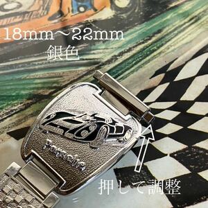 18mm 19mm 20mm 21mm 22mm ヤングマンバンド　時計ベルト　カーデザイン　チェッカーフラッグ　ヴィンテージ　中古品　打刻ブレス