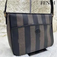 ✨美品✨FENDI ショルダーバッグ　ペカン柄　PVC レザー　ダークブラウン