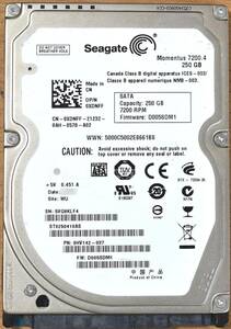 Seagate ST9250410AS [250GB 2.5インチ 9.5mm SATA HDD 2010年製 使用時間 10803H (Cristal DiscInfo 正常) (管:KH315