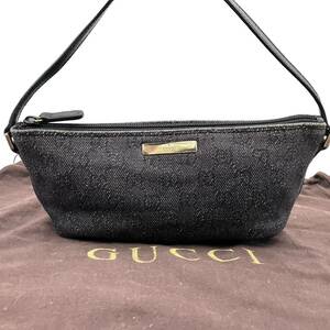 【定番人気】 GUCCI 2094 グッチ アクセサリーポーチ ハンドバッグ ミニバッグ GGキャンバス 黒 ブラック 1円