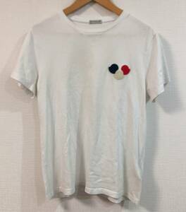 美品 MONCLER モンクレール MAGLIA Tシャツ サイズM 白 トリコロール