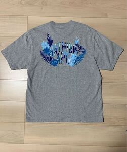 【ほぼ未使用品】アベイシングエイプ FLORA APE HEAD RELAXED FIT TEE 猿カモブルー 半袖tシャツ Sサイズ　グレー　バックプリント