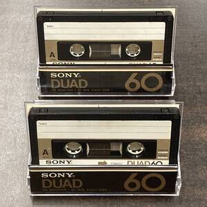 0200T ソニー DUAD 60分 フェリクロム 2本 カセットテープ/Two SONY DUAD 60 Type III Fe-Cr Position Audio Cassette