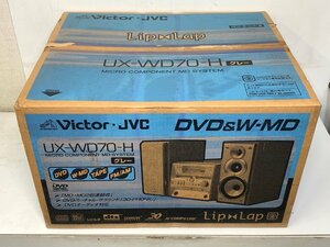 Victor UX-WD70-H＜開封済み未使用品＞ビクター JVC マイクロコンポーネントDVD/MDシステム Lip Lap MDコンポ グレー ※引取り可 □