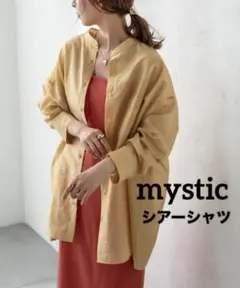 mystic ミスティック シアードルマンシャツ
イエロー シアーシャツ　美品