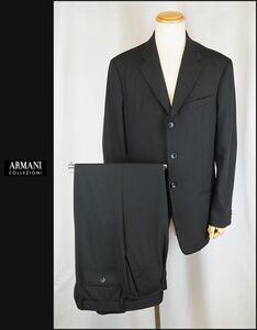 ■■＜美品＞アルマーニ＜ARMANI COLLEZIONI：Dark pinstripe＞ⅢBシングル ス－ツ＜50＞■■