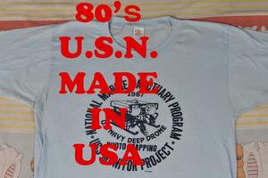 USN 80’ｓ Tシャツ 12803c USA製 ミリタリービンテージ 00