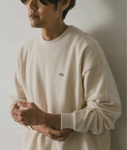 別注 LACOSTE for DOORS thick moss stitch L/S 5 LAPONE 定価 12100円 アイボリー アーバンリサーチ ラコステ URBAN RESEARCH DOORS