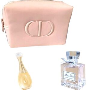 【CU】DIOR　ディオール　コスメポーチセット　ピンクふわふわ　dior-pouch-set トワレ ジャドール5ml　オードゥパルファン