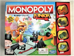 ★中古品 Hasbro MONOPOLYJUNIOR ハズブロ ボードゲーム モノポリージュニア 日本語版 キッズ用 A6984 正規品 5才からあそべるモノポリー★