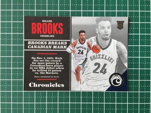 ★PANINI 2017-18 NBA CHRONICLES #103 DILLON BROOKS［MEMPHIS GRIZZLIES］ベースカード ルーキー RC 2018★