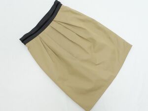 ネコポスOK UNTITLED アンタイトル タック タイト スカート size1/ベージュ ■◇ ☆ egb7 レディース