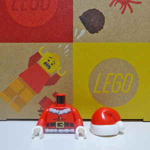 ★正規品★未使用★Santa Claus★サンタクロース★Red★赤★hair★ヘアー★body★ボディ★parts★パーツ★LEGO★レゴ★Minifig★ミニフィグ