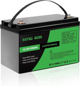 未使用 DATOUBOSS リン酸鉄リチウムイオンバッテリー 12v 100ah 1280wh リン酸鉄バッテリー lifepo4