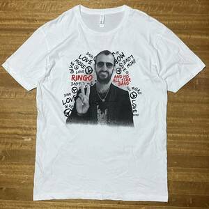 リンゴ・スター RINGO STARR & HIS ALL STARR BAND 2018年 ツアーTシャツ Lサイズ 両面プリント 音楽 バンド BEATLESS ビートルズ