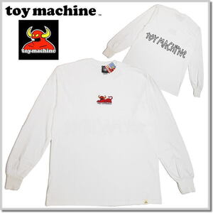 トイマシーン toy machine TOYMONSTER CAT EMBROIDERY LONG TEE TMFBLT1-WHITE-M ロンTee カットソー スケートボード