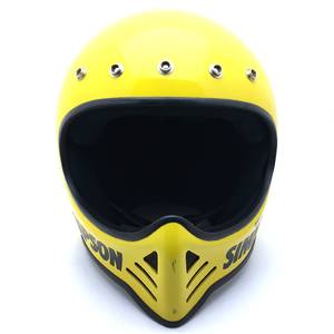 送料無料 2月2日値下 SIMPSON M52 YELLOW 60cm/シンプソン黄色イエロービンテージヘルメットオフロードフルフェイスモトクロストラッカー