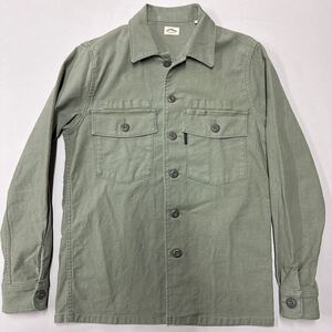 HOLLYWOOD RANCH MARKET ミリタリー長袖シャツ サイズ2 カーキ khaki メンズ 日本製 MADE IN JAPAN ストレッチ ハリウッドランチマーケット