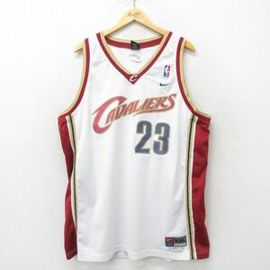 XL/古着 ナイキ NIKE ビンテージ タンクトップ メンズ 00s NBA クリーブランドキャバリアーズ レブロンジェームス 23 大きいサイズ ロング