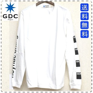 男女兼用 ユニセックス メンズSサイズ 白 GDC ジーディーシー 長袖丸首Tシャツ グランドキャニオン 綿100％ コットン 全国送料無料 A645