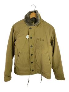 Buzz Rickson’s◆N-1/NAVY DEPARTMENT/デッキジャケット/バックワッペン/M/コットン/BEG