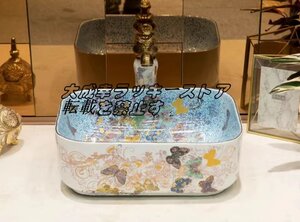 陶器 手水鉢 手洗器 手洗い鉢 洗面器 蛇口 排水金具付き 洗面ボール z060