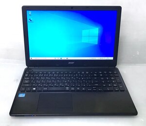 ●15.6型 光学ドライブ テンキー有 Acer Aspire E1-570-F34D/K (Core i3-3217U 1.8GHz/4GB/500GB/DVD-RW/Wi-Fi/Webカメラ/Windows10)