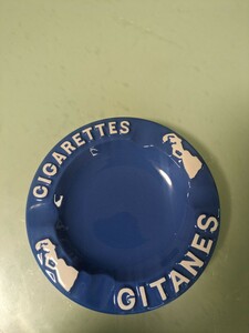 GITANES 灰皿 ジタン 陶器製 MOULIN des LOUPS フランス雑貨 1960 日本未発売 アンティーク ブロカント 蚤の市 フランス アンティーク 灰皿